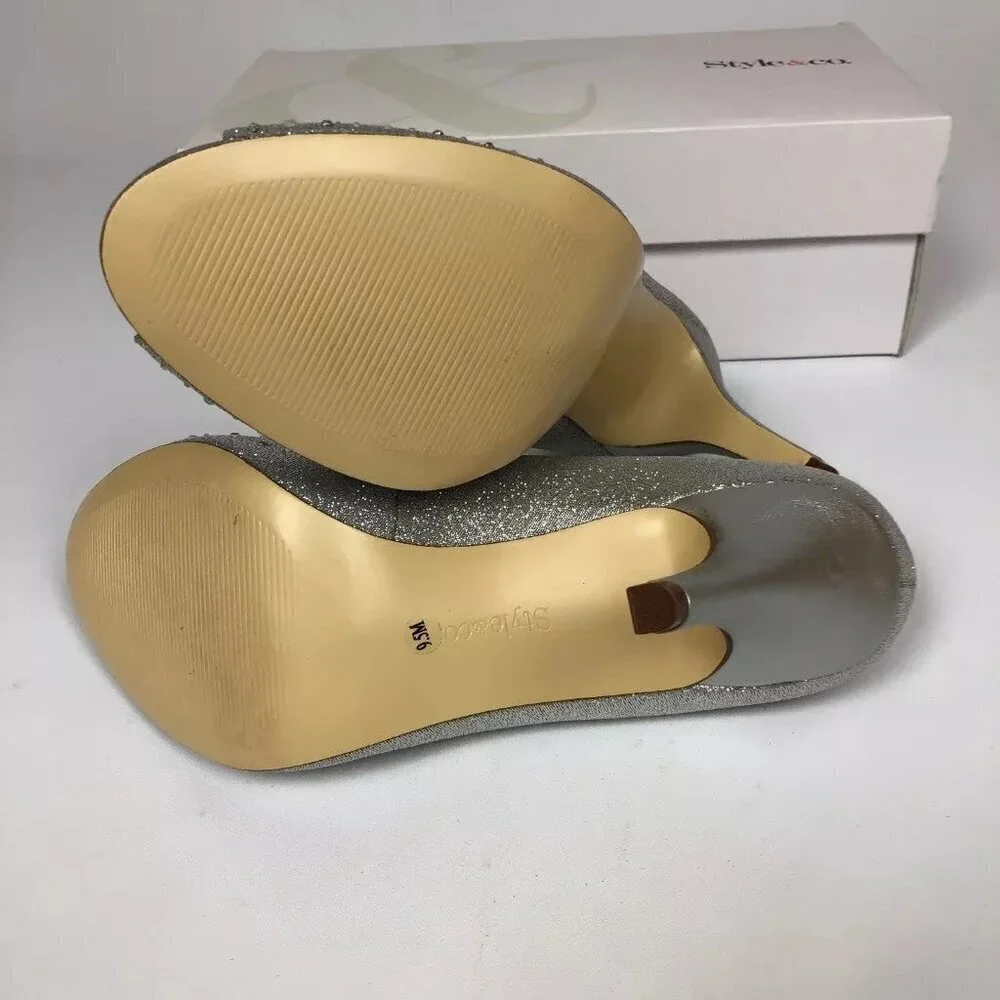 Style Co Monaee Pumps Silver 9.5M